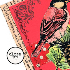 Winter Bird Christmas Rubber Stamp