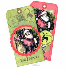 Santa Claus Christmas Rubber Stamp