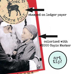 Santa Claus Christmas Rubber Stamp