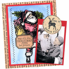 Santa Claus Christmas Rubber Stamp