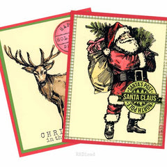 Santa Claus Christmas Rubber Stamp