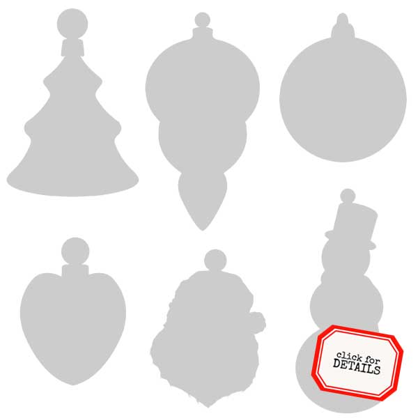 Christmas Ornaments Two Stencil 6 x 6 SAVE 40%