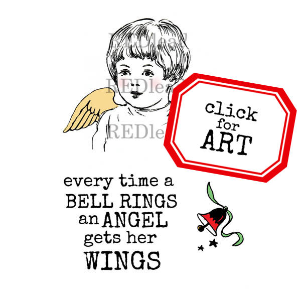Every Time a Bell Rings Christmas Rubber Stamp Save 25%