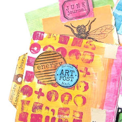 Red Lead Wood Mounted Rubber Stamps Art Post Wood Mounted Rubber Stamp.