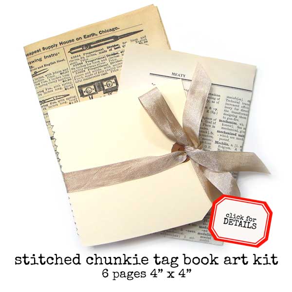 Stitched Chunkie Tag Book Art Kit