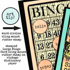 Large Bingo Card Rubber Stamp