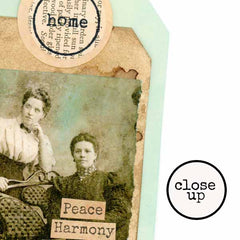 Wood Mount May You Find Peace Harmony Happiness Rubber Stamp