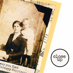 Wood Mount May You Find Peace Harmony Happiness Rubber Stamp