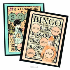 Large Bingo Card Rubber Stamp