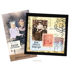 Fairy Princess Wood Mount Rubber Stamp Collage