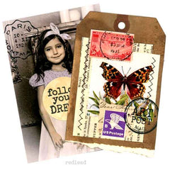 Wood Mounted Follow Your Dream Rubber Stamp