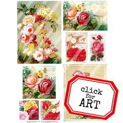 Collage Sheet Vintage Elements 8