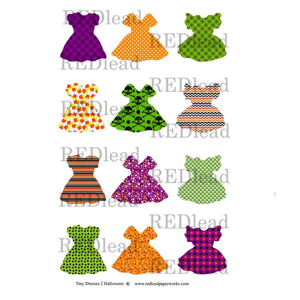 Halloween Tiny Dresses Collage Sheet 2