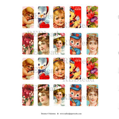 Valentine Domino Collage Sheet 4