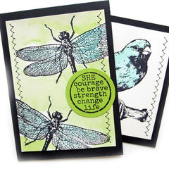 dragonfly rubber stamp