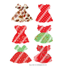 Christmas Dresses Collage Sheet 10