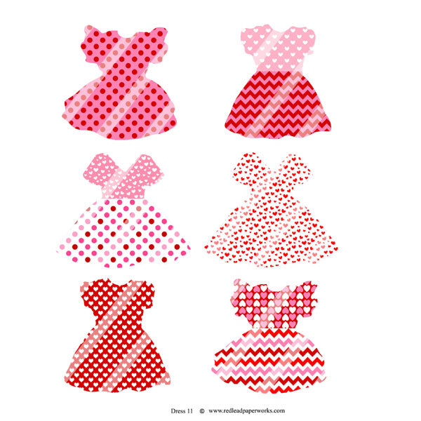Valentine Dresses Dresses Collage Sheet 11