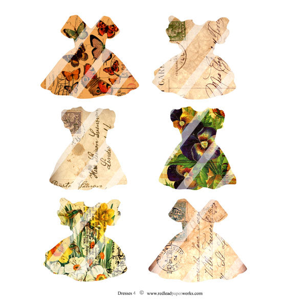 Nature Dresses Collage Sheet 4