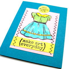 Donna Dress Rubber Stamp