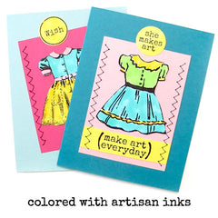 Donna Dress Rubber Stamp