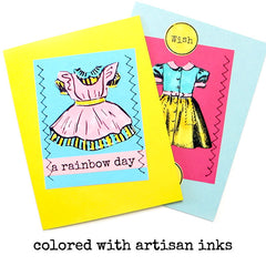 Diane Dress Rubber Stamp