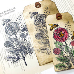 Bees in the Garden Rubber Stamp