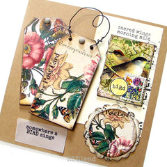 Vintage Elements 357 Flower Tags Collage Sheet