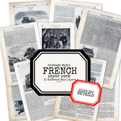 Vintage Style French Collage Sheets 
