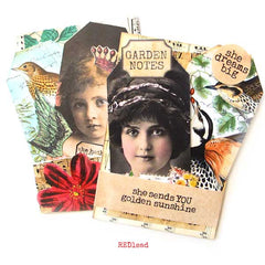 Vintage Elements 381 Flowers and Pretty Faces Collage Sheet