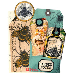 Garden Bee Rubber Stamp