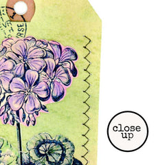 Geranium Flower Rubber Stamp