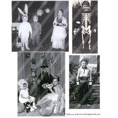 Vintage Halloween Paper Collage Sheet