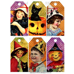 Halloween Collage Sheet 30  - Halloween Tags