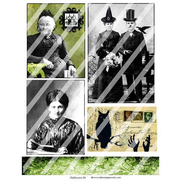 Halloween Altered Photos Collage Sheet 84