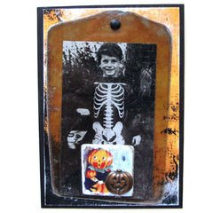 Mica Embellished Halloween Artist Trading Card