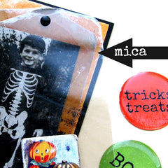 Close Up of Mica Halloween Artist Trading Card