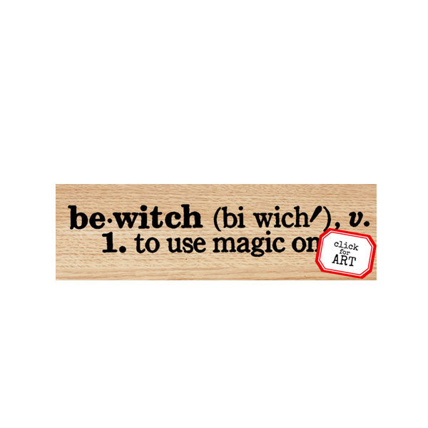 Bewitch Halloween Wood Mount Rubber Stamp