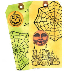 Halloween Spider Web Rubber Stamp