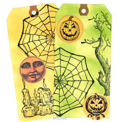 Halloween Spider Web Rubber Stamp