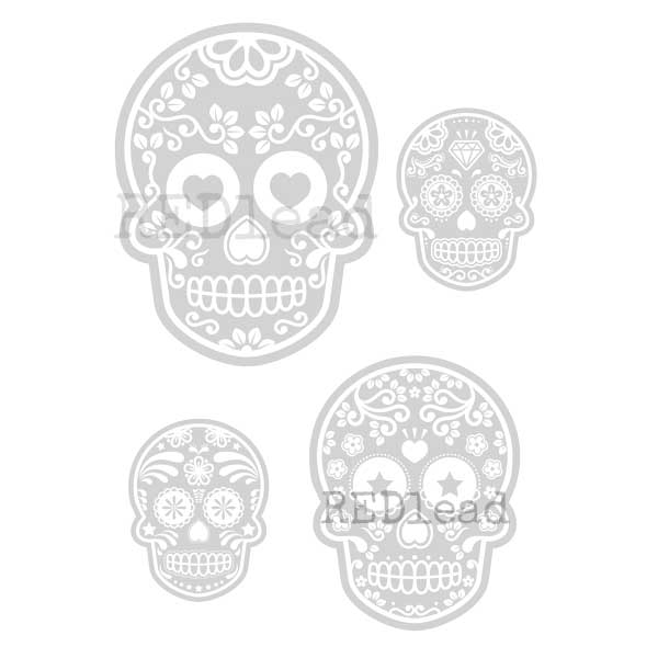 Red Lead Cling Mount Halloween Rubber Stamps