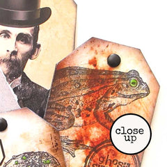 Who Goes There Wood Mount Halloween Rubber Stamp