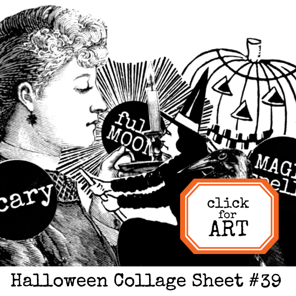 Halloween Collage Sheet 39 - Coloring Page