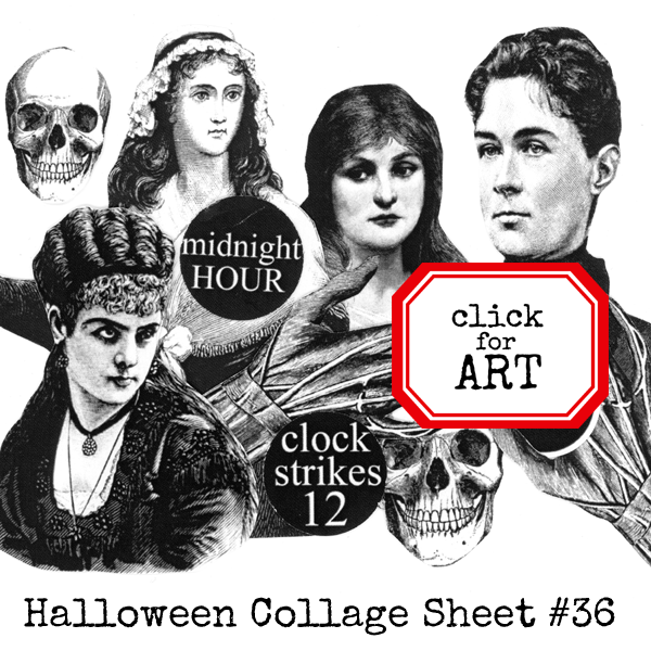 Halloween Collage Sheet 36 - Coloring Page