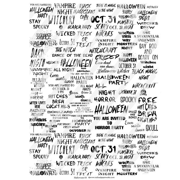 Halloween 68 Collage Sheet