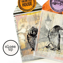 Halloween Owl Wood Mount Rubber Stamp