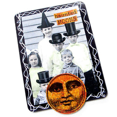 Halloween Moon Wood Mount Rubber Stamp