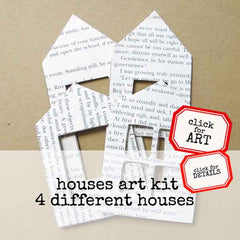 Mixed Media Houses Art Kit