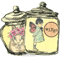 Small Cookie Jar Rubber Stamp