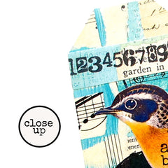 Mixed Media Numbers Wood Mount Rubber Stamp
