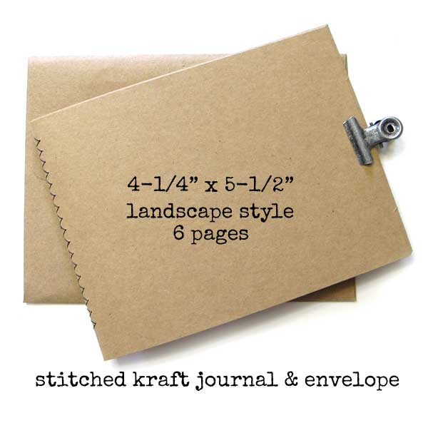 Stitched Kraft Landscape Journal
